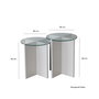 Hanah Home Lily - Mesas Nido de Vidrio Templado Blanco
